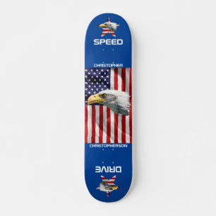 Skateboard Beau Aigle, Drapeau Américain, Patriotique