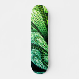 Skateboard Beau Art numérique de design Fractal Vert