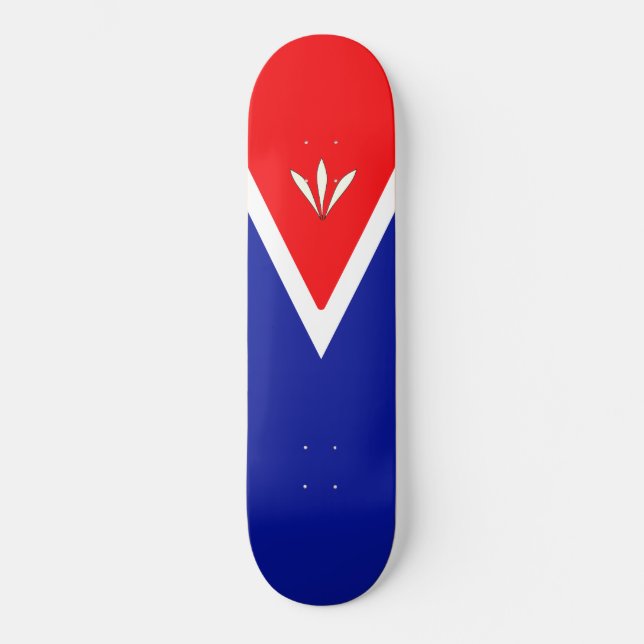 Skateboard Beau bleu rouge & blanc (Recto)
