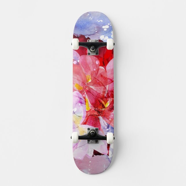 Skateboard Beau bouquet des fleurs (Recto)