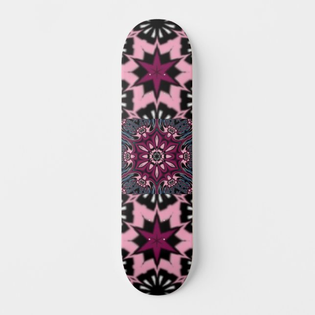 Skateboard Beau design unique de fleur Mandala (Recto)
