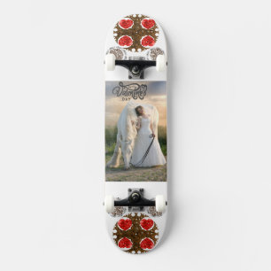 Skateboard Beau moment Happy Photo de Valentine