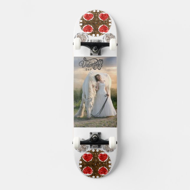 Skateboard Beau moment Happy Photo de Valentine (Recto)
