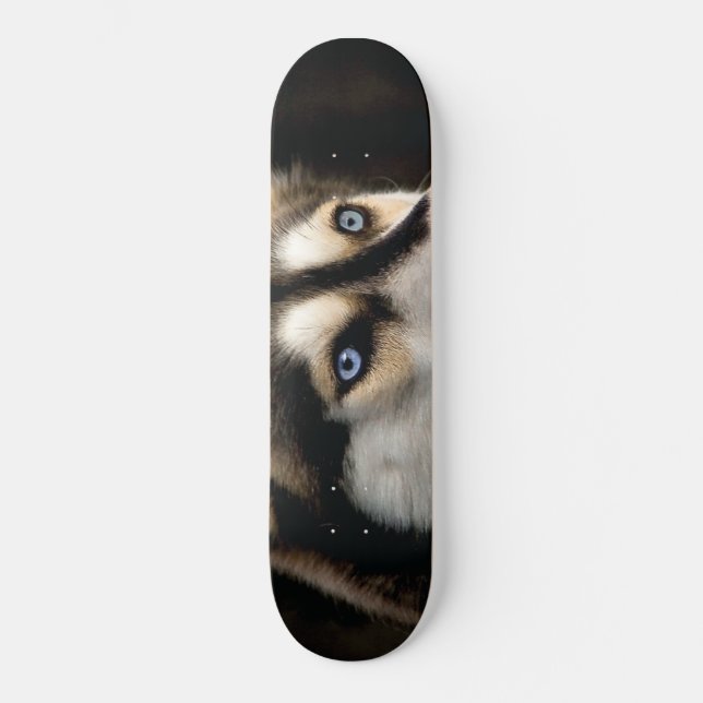 Skateboard Beau Oreiller Husky Lrow (Recto)