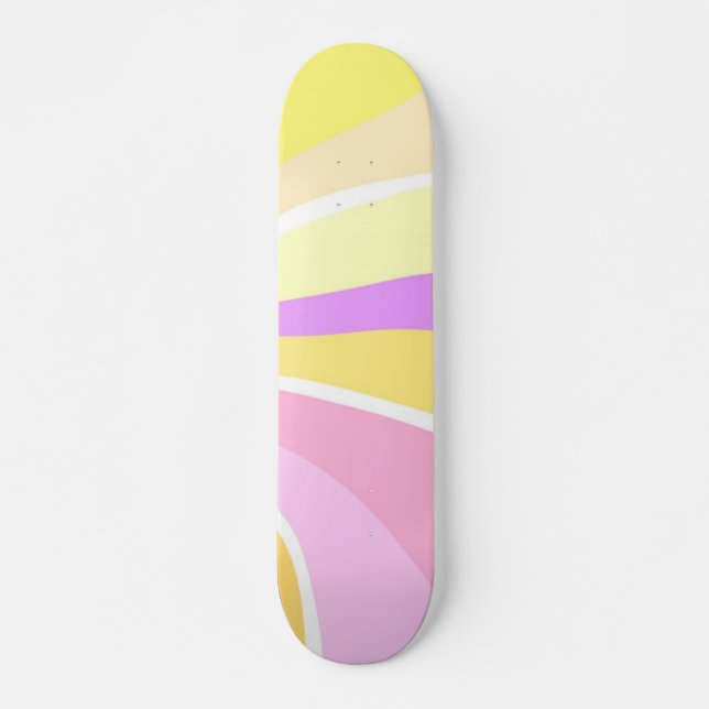 Skateboard beau soleil peinture abstraite (Devant)