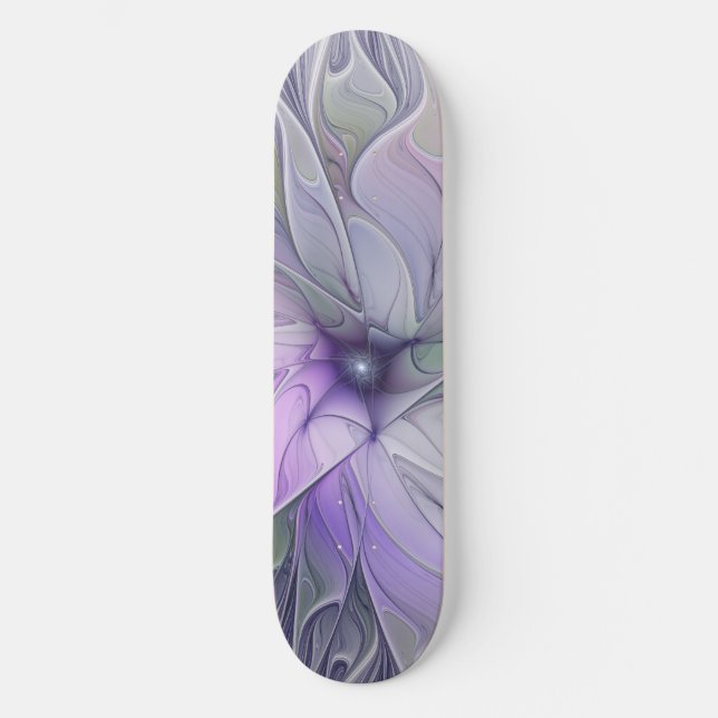 Skateboard Beauté Époustouflante Art Abstrait Moderne Fleur F (Recto)