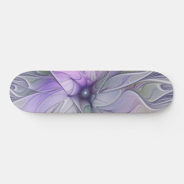 Skateboard Beauté Époustouflante Art Abstrait Moderne Fleur F (Horz)