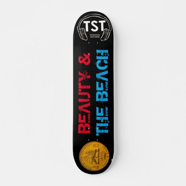 Skateboard BEAUTÉ ET PLAGE Skateboard, pont de 7 ¾ po (Devant)