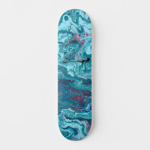 Skateboard Bébé Bleu 1 Cool Acrylique Abstrait Patinage