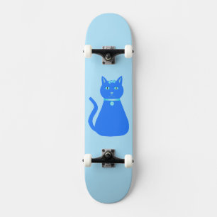 Skateboard Bébé Bleu mignon chat