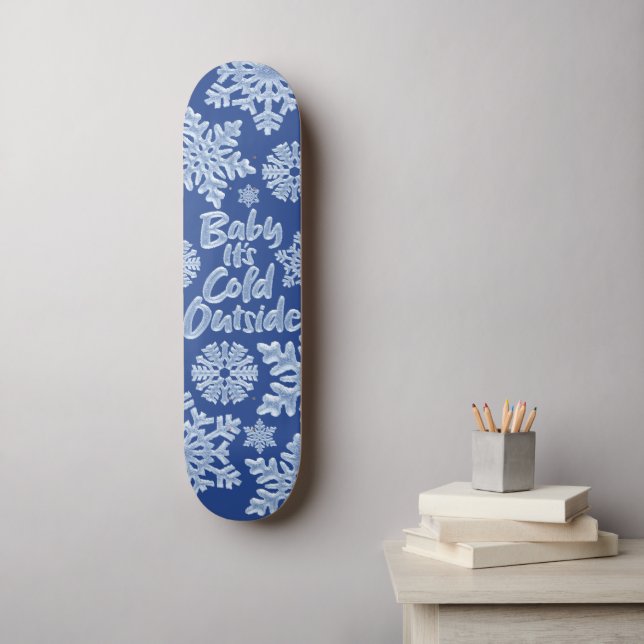 Skateboard Bébé c'est les flocons de neige congelés (Art mural)
