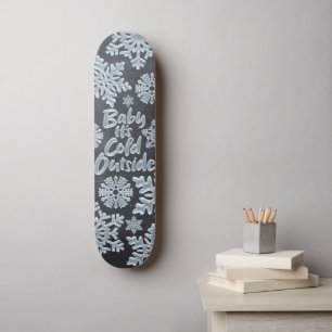 Skateboard Bébé Il fait froid dehors Frozen Black Chalkboard