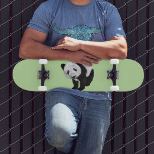 Skateboard Bébé panda vert
