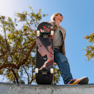 Skateboard Belle Anime Geisha