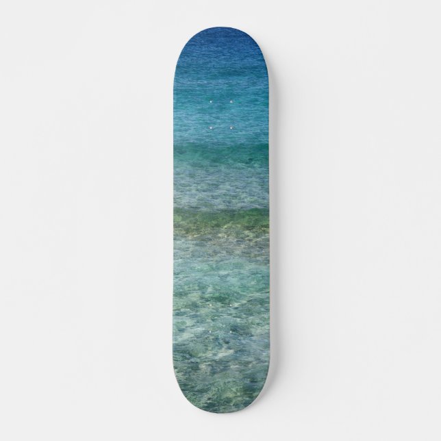 Skateboard Belle mer des Caraïbes calme (Devant)