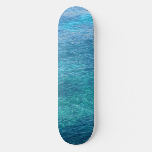 Skateboard Belle nature Bleu océan vagues (Recto)