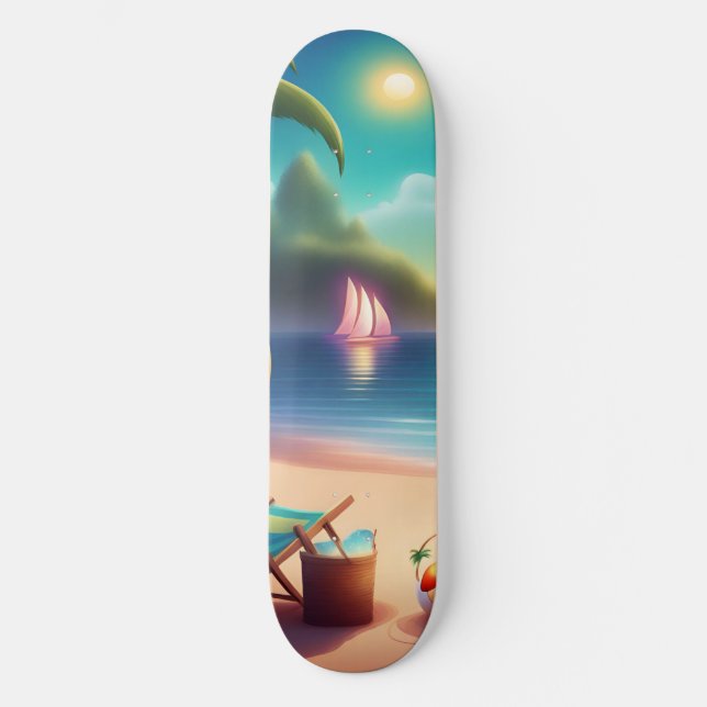 Skateboard belle plage (Recto)