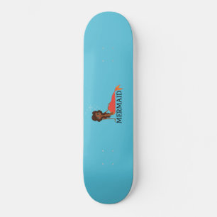 Skateboard Belle Sirène (Fille Noire) (Afro-Américaine)