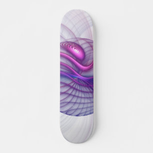 Skateboard Belle Swing Moderne Art Fractal Abstrait Rose