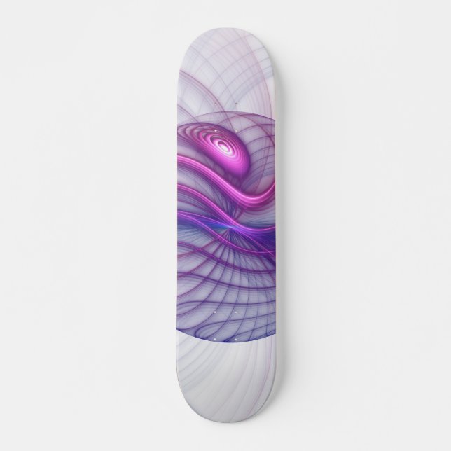 Skateboard Belle Swing Moderne Art Fractal Abstrait Rose (Devant)