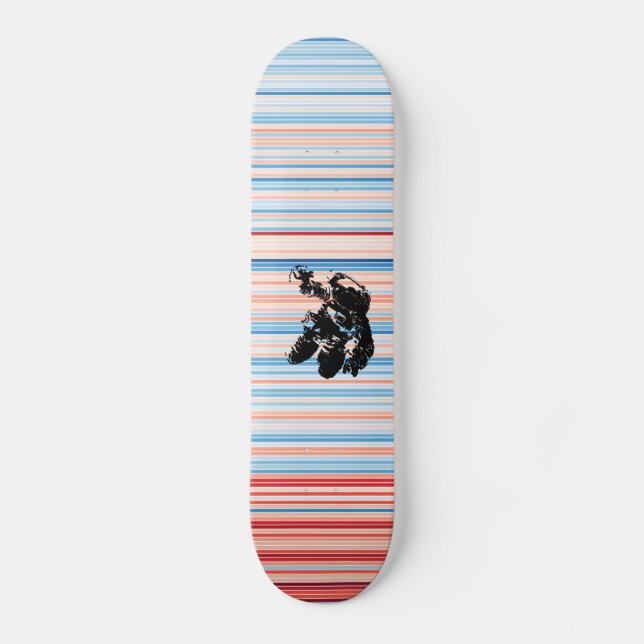 Skateboard Berlin Clima Stripes Astronaut Cosmonaut 1881-2019 (Recto)