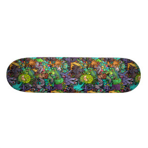 Skateboard Bestiaire de Cthulhu Lovecraft Mythos Chibi
