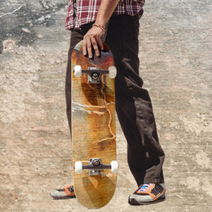 Skateboard Béton Gris Dépoli Urbain Texté Abstention