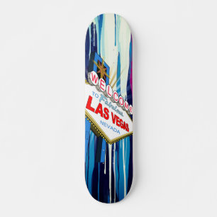 Skateboard Bienvenue au panneau Fabulous Las Vegas Nevada Ble