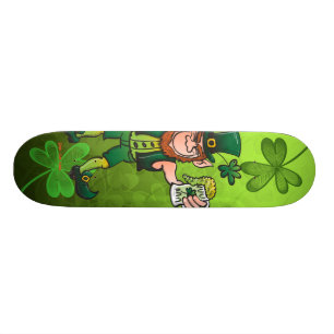 Skateboard Bière potable de lutin du jour de Patrick de sain