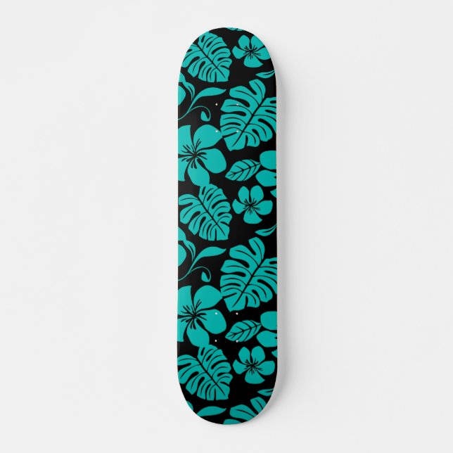 SKATEBOARD BIKINI ROSE (NOIR/TURQUOISE) (Devant)