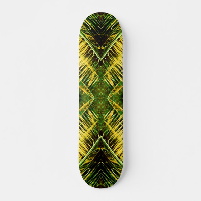 Skateboard Bite venimeuse verte et jaune (Devant)