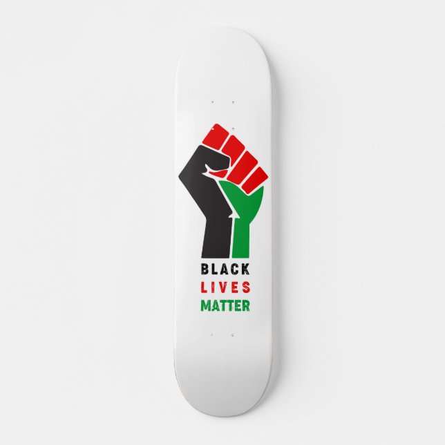 Skateboard Black Lives Matt poing levé symbole Amer africain (Devant)