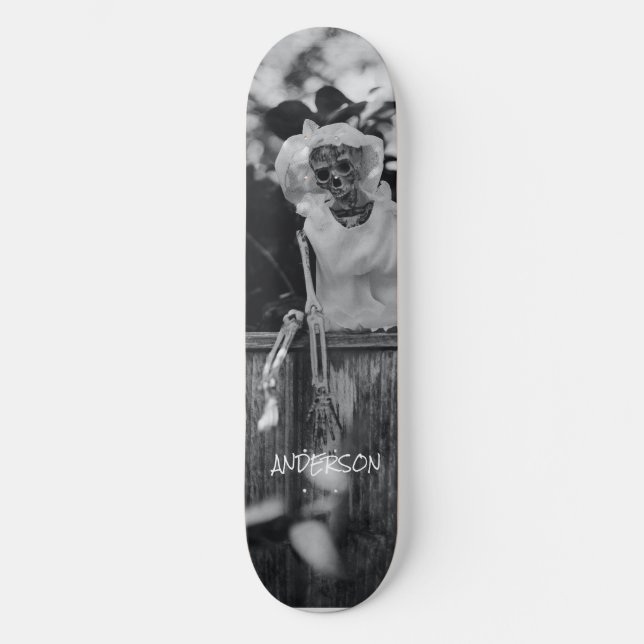 Skateboard Black Skeleton Halloween  (Recto)