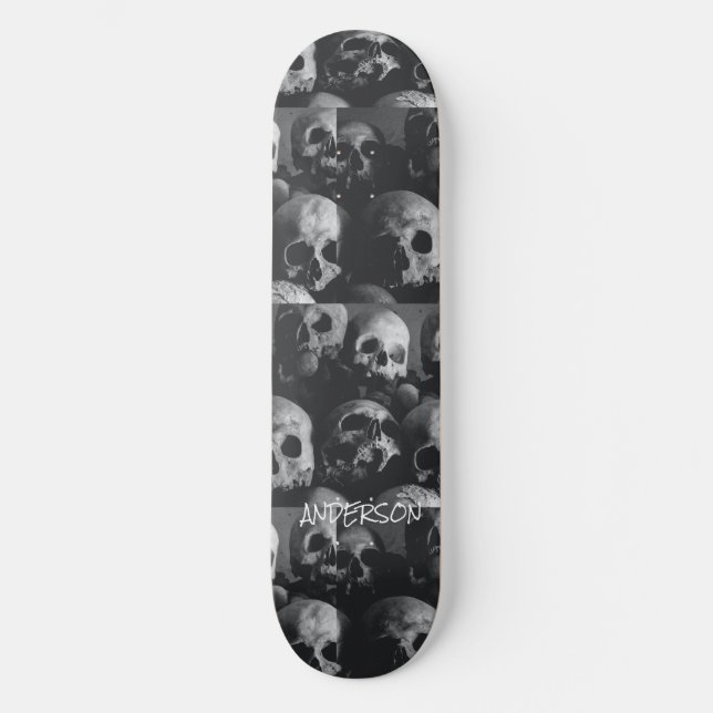 Skateboard Black Skeleton Skuls Halloween (Recto)