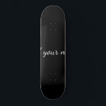 Skateboard Black solid add name text here throw pillo<br><div class="desc">Conception</div>