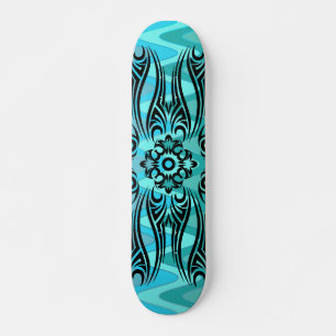 Skateboard Black Tattoo sinus ocean