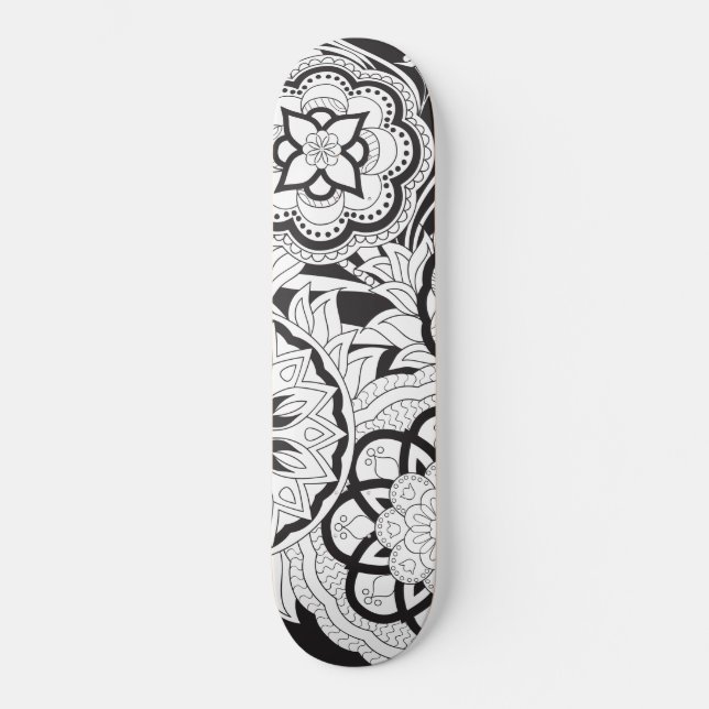 Skateboard black&white pattern with les envoie (Recto)
