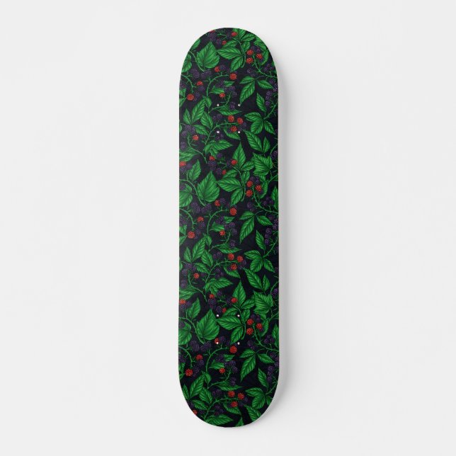 Skateboard Blackberry sur gris foncé (Devant)