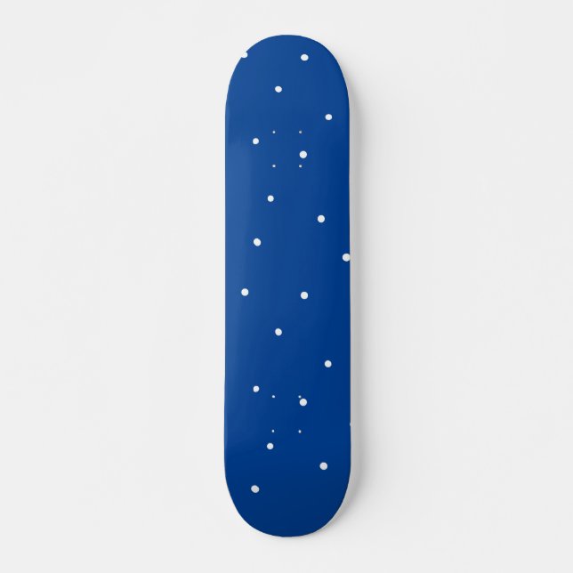 Skateboard blanc arrière - plan bleu (Devant)