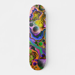 Skateboard Blast de couleur Art moderne Abstrait fluide