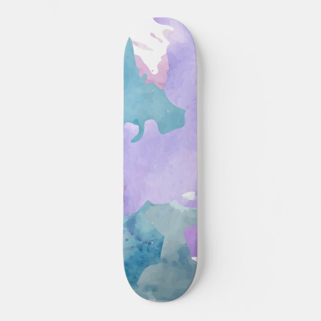 Skateboard Bleu camouflage (Recto)