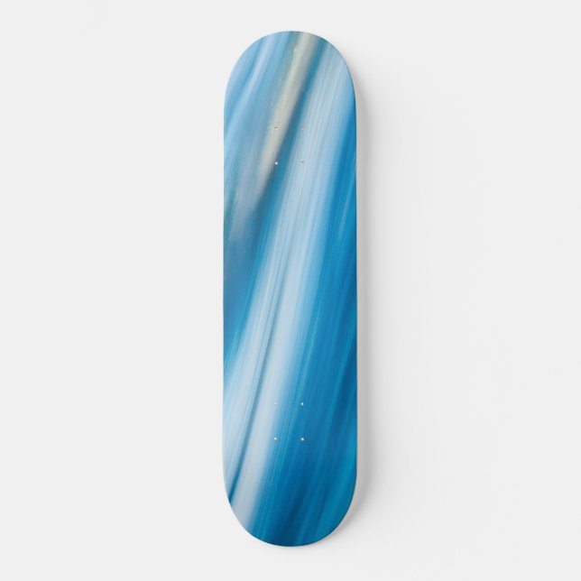 Skateboard Bleu de mer Abstrait (Recto)