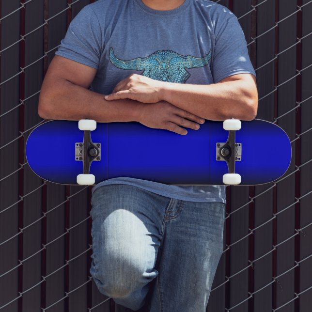Skateboard Bleu électrique solide (Extérieur 3)