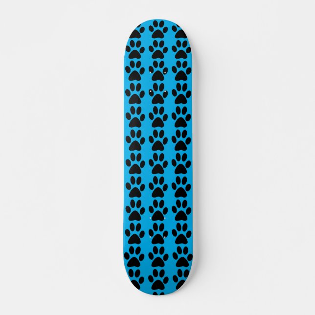 SKATEBOARD BLEU EMPREINTE DE PATTE (Devant)