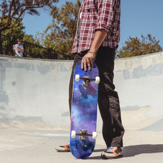 Skateboard Bleu étoile Galaxy Cosmic (Extérieur 2)