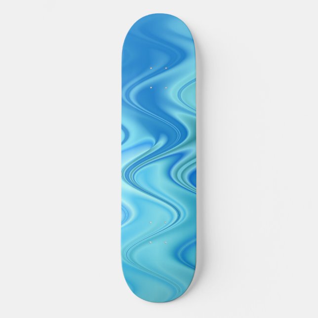 Skateboard Bleu foncé Abstrait (Recto)