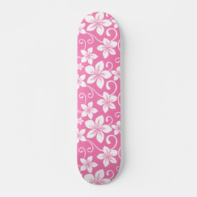 SKATEBOARD BLEU HAWAII (ROSE DE BUBBLEGUM) (Devant)