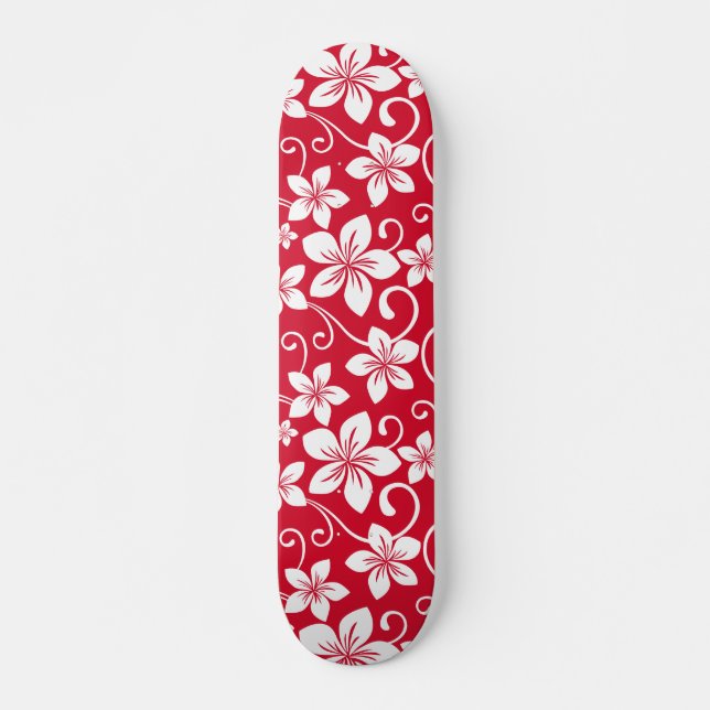 SKATEBOARD BLEU HAWAII (ROUGE) (Devant)