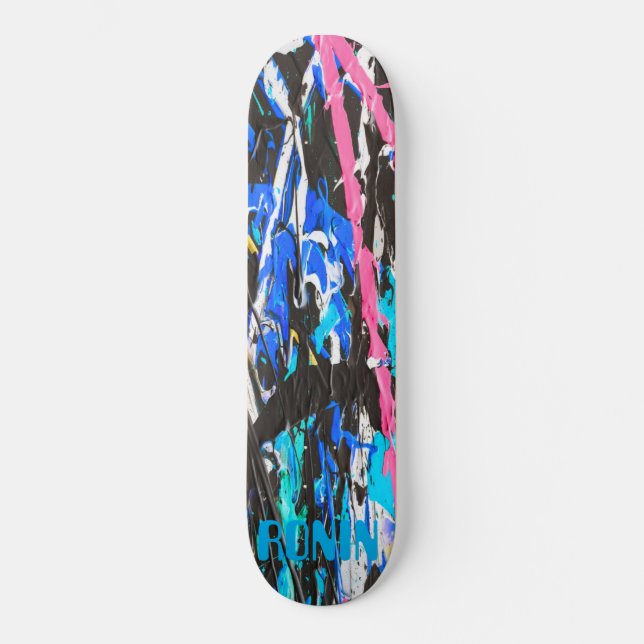 Skateboard Bleu noir noir de la marque RONIN Patinage (Recto)