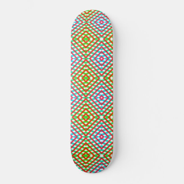 Skateboard Bleu, rouge et vert Printemps/Pâques (Recto)